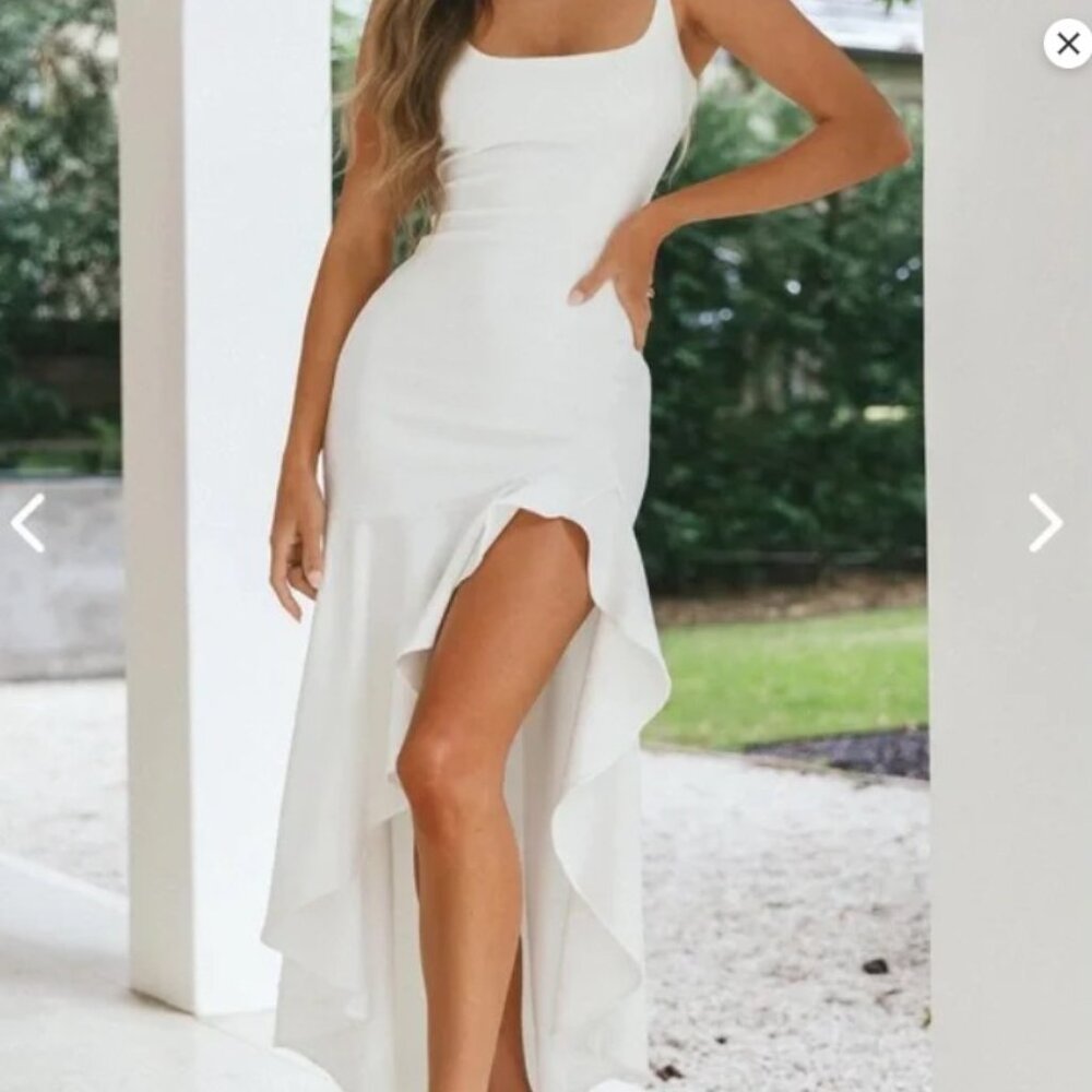 White Bridal Shower Bachlorette Dress